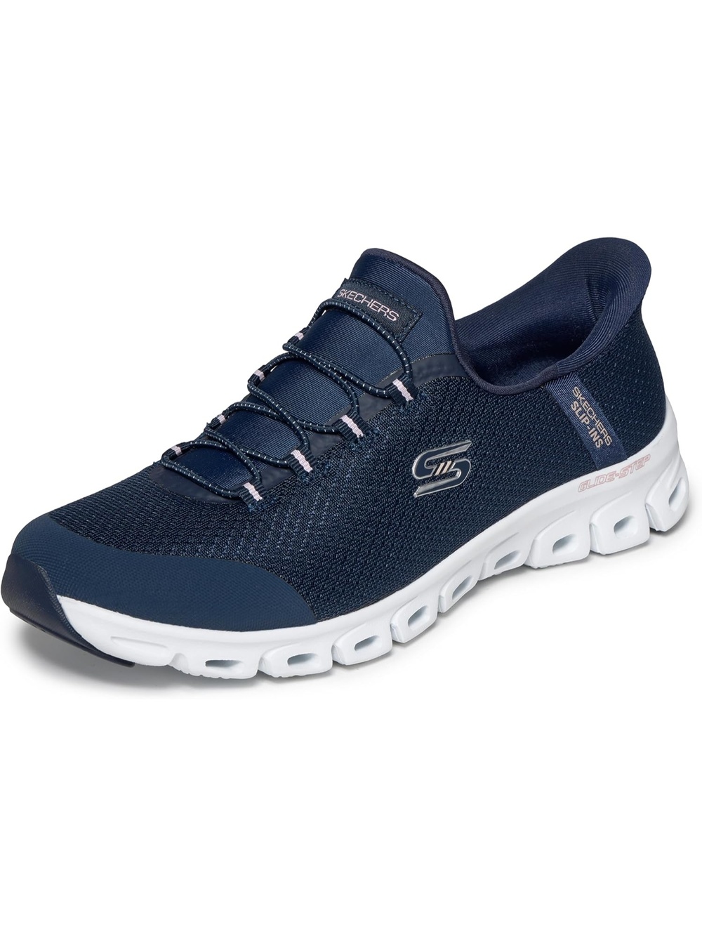 Women's Navy Closed Toe Flat Pursuit Slip In Athletic Casual Walking Sneaker